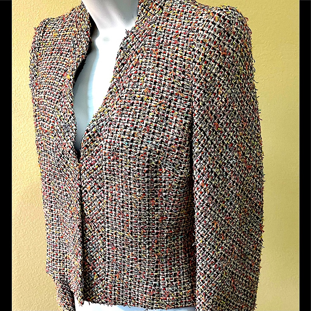 Escada NWT blazer jacket shaped waist multicolor “fantasy” style Bamba all lined - Picture 3 of 4